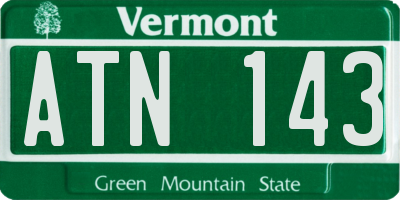 VT license plate ATN143