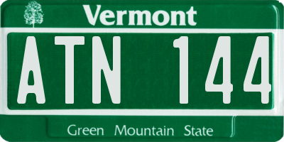 VT license plate ATN144