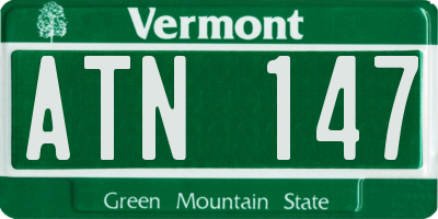 VT license plate ATN147