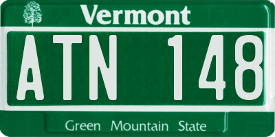 VT license plate ATN148