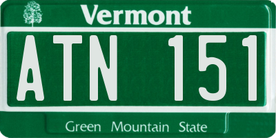 VT license plate ATN151