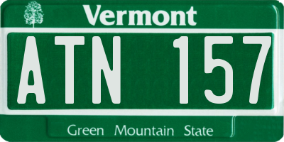 VT license plate ATN157