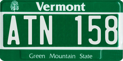 VT license plate ATN158