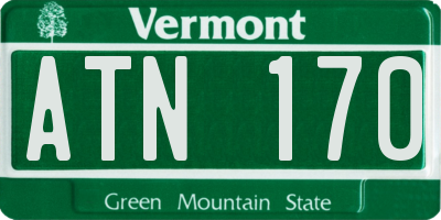 VT license plate ATN170