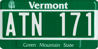 VT license plate ATN171