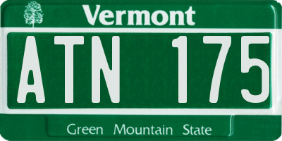 VT license plate ATN175