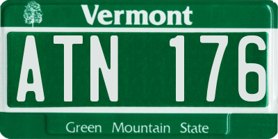 VT license plate ATN176
