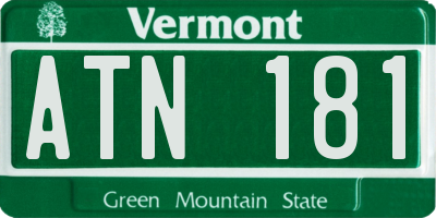 VT license plate ATN181