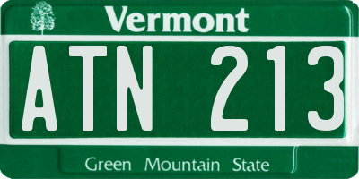 VT license plate ATN213
