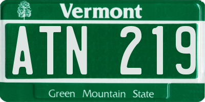 VT license plate ATN219