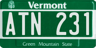 VT license plate ATN231