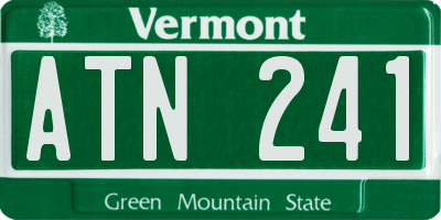 VT license plate ATN241