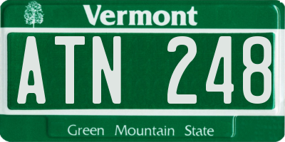 VT license plate ATN248