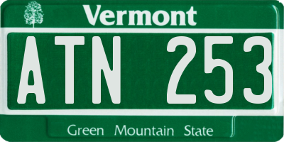VT license plate ATN253