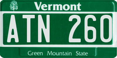 VT license plate ATN260
