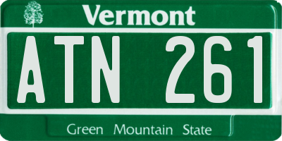 VT license plate ATN261