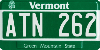 VT license plate ATN262