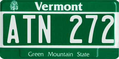 VT license plate ATN272