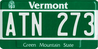 VT license plate ATN273