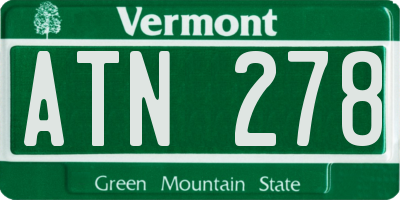 VT license plate ATN278