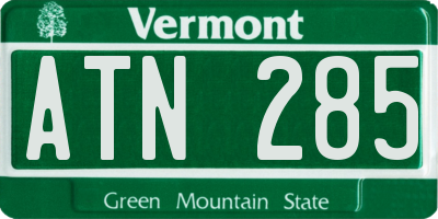 VT license plate ATN285