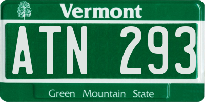 VT license plate ATN293