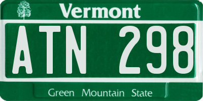 VT license plate ATN298