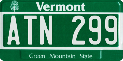 VT license plate ATN299
