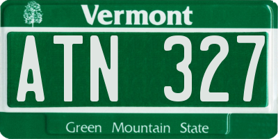 VT license plate ATN327