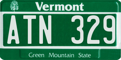 VT license plate ATN329
