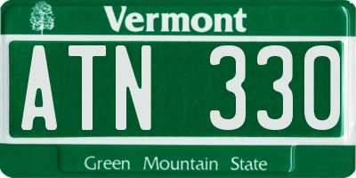VT license plate ATN330