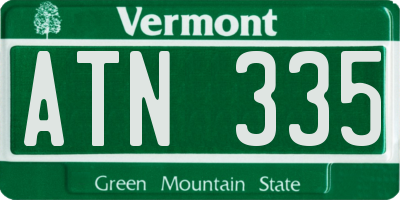 VT license plate ATN335