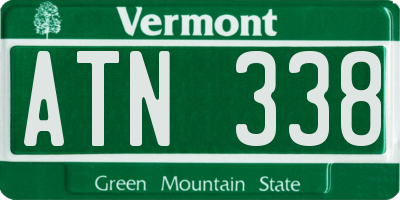 VT license plate ATN338