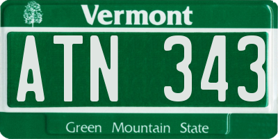 VT license plate ATN343