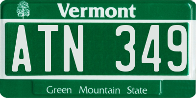 VT license plate ATN349