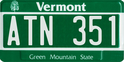 VT license plate ATN351