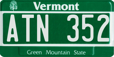 VT license plate ATN352