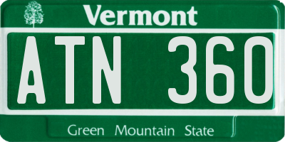 VT license plate ATN360