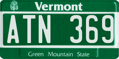 VT license plate ATN369