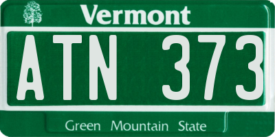 VT license plate ATN373