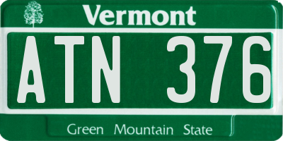 VT license plate ATN376