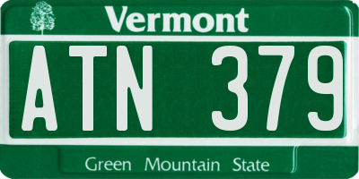 VT license plate ATN379