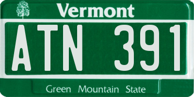 VT license plate ATN391