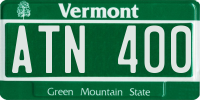 VT license plate ATN400