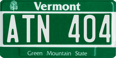 VT license plate ATN404