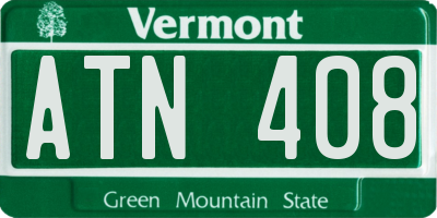 VT license plate ATN408