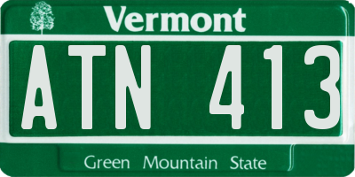VT license plate ATN413