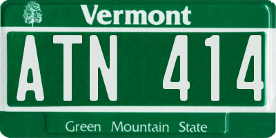 VT license plate ATN414