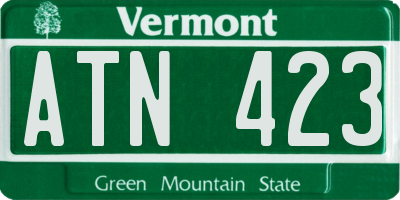 VT license plate ATN423