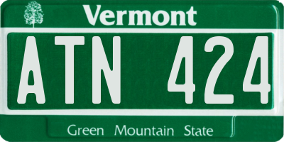 VT license plate ATN424